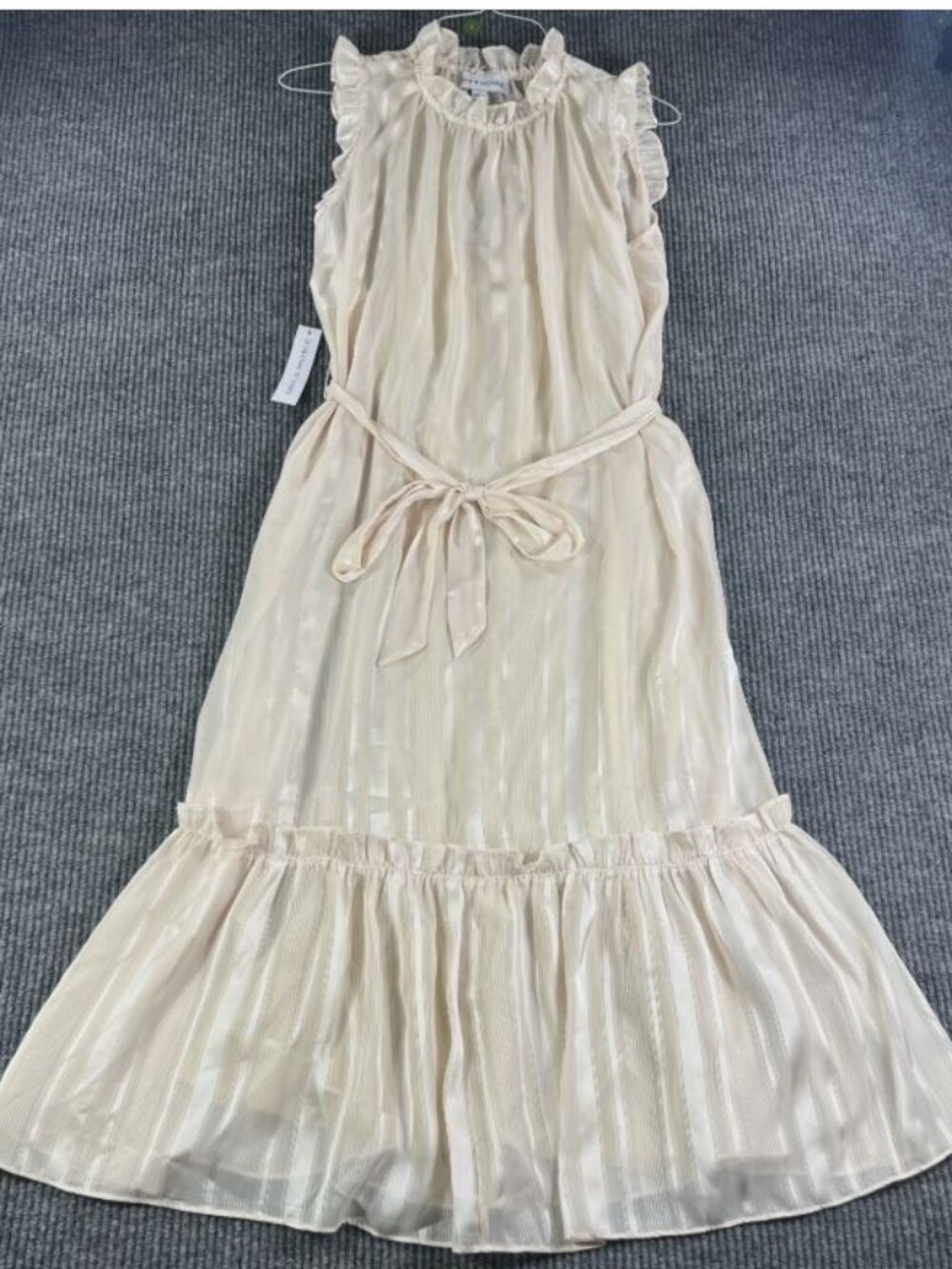 Emma and Michele Sleeveless Dress Size L with Tie Front NWT